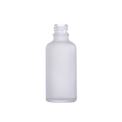 Clear frosted glass bottle 50 ml, neck DIN 18