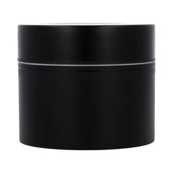 Double wall jar 100 ml PP black matt, white inner, Lid matt black PP