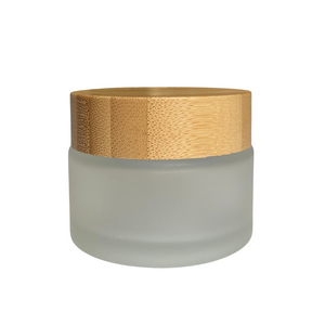 Glass jar with bamboo lid, 30 and 50 ml