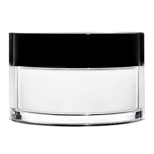 Jar 50 ml, white PP,/PS Lid black PP/PS