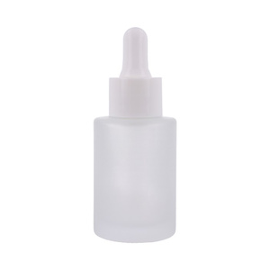 Bottle, 30 ml, Glass matt, Dropper white, reducer 