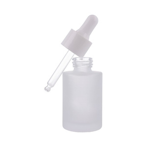 Bottle, 30 ml, Glass matt, Dropper white, reducer 