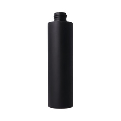 Bottle 200 ml, black matt, Soft Touch, HDPE, 24/410