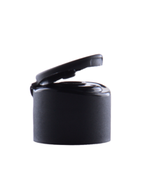 Flip-top, black matt, PP, 24/410